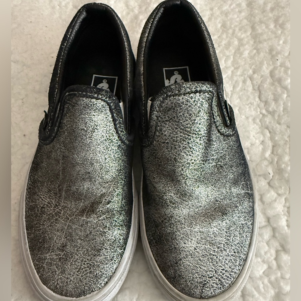 ⭐️ 3/$20 Vans off the wall Metallic Slip-On Sneakers unisex m 4.5 w 6